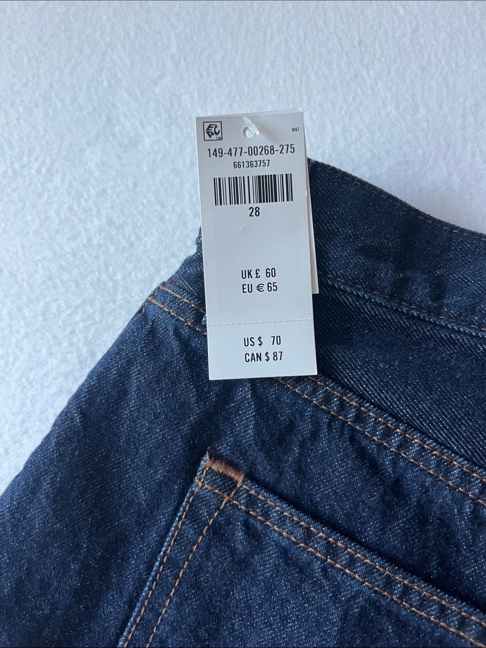 Abercrombie & Fitch Dark Indigo High Rise The Loose Short - Picture 9 of 10